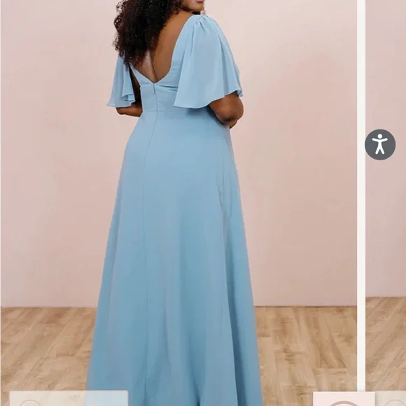 princess polly baby blue dress Reformation Jaelyn Dress in Green main image 1